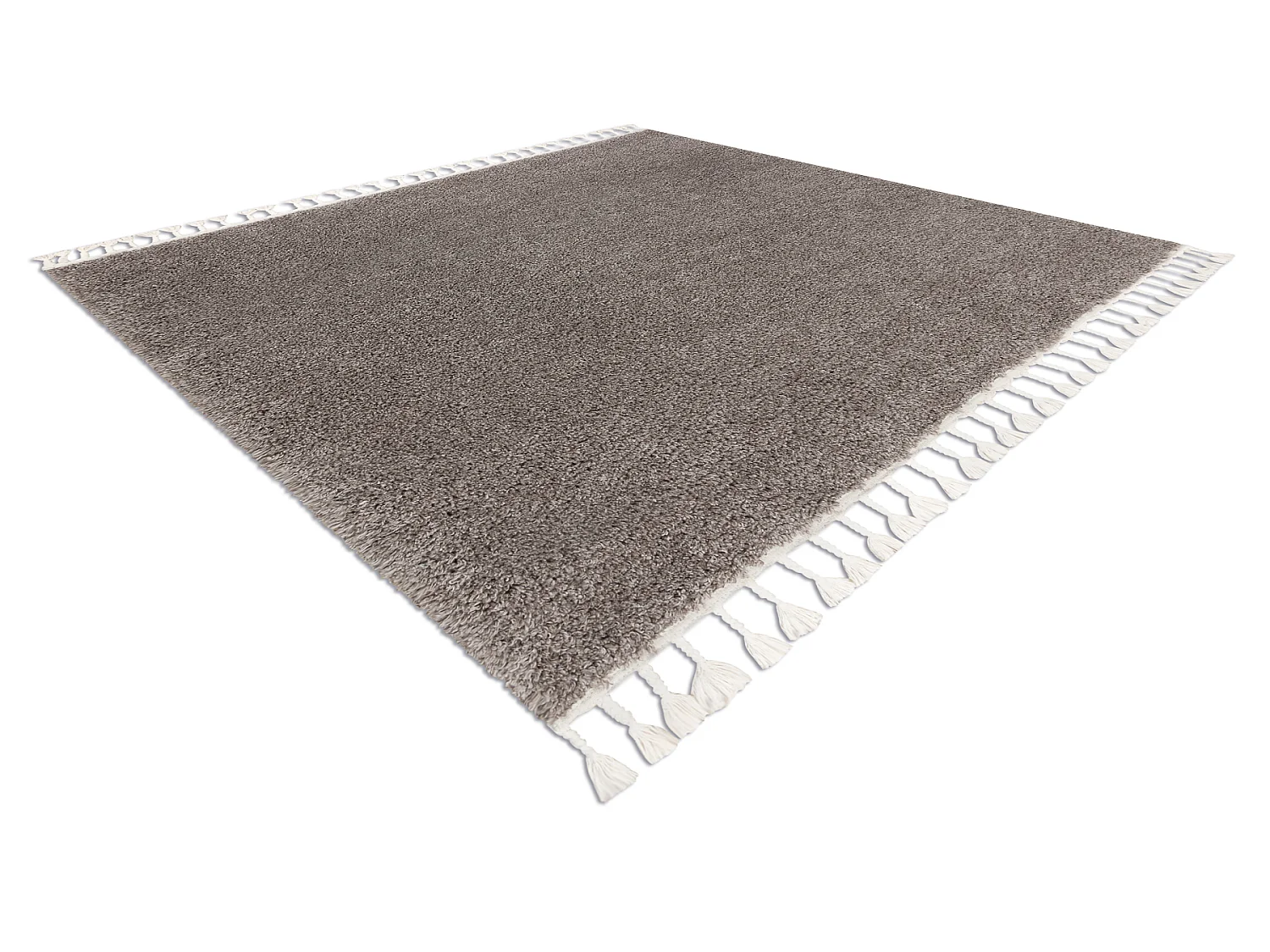 Tapijt BERBER vierkant 9000 bruin marokkaanse shaggy 120x120 cm