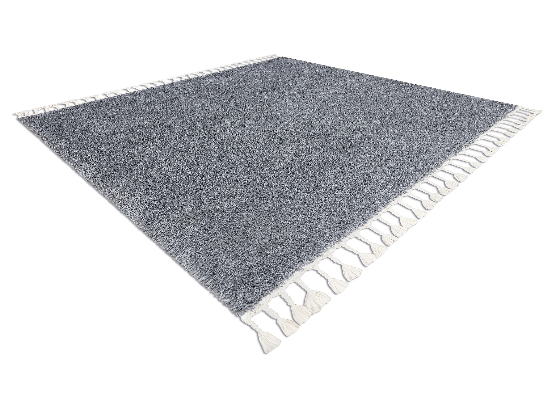 Tapijt BERBER SAFI N9040 Wit / Zwartrand , Barber , Marokkaanse Shagg 160x220 Cm