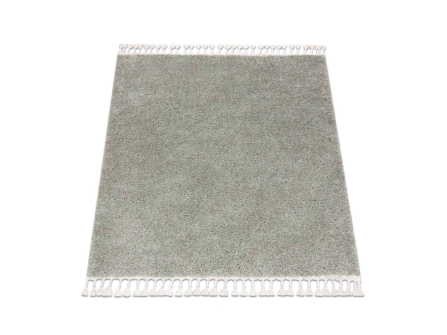 Tapijt BERBER vierkant 9000 groen rand, Barber, marokkaanse shaggy 160x160 cm