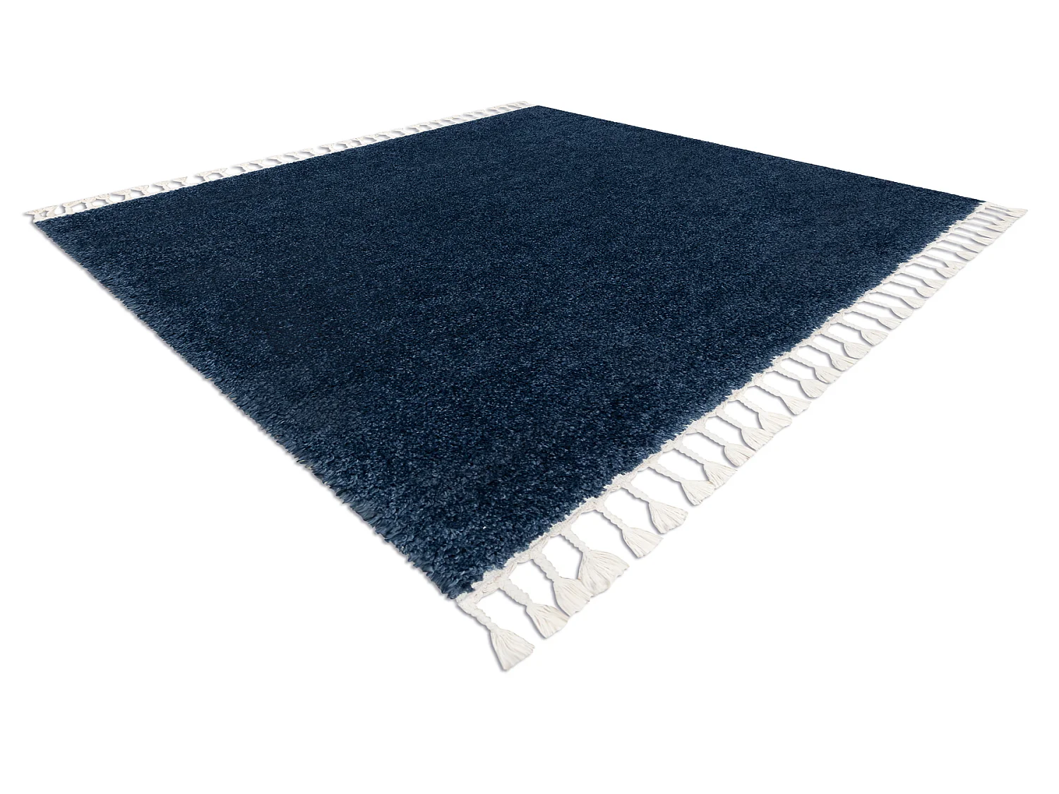 Tapijt BERBER vierkant 9000 marine marokkaanse shaggy 160x160 cm