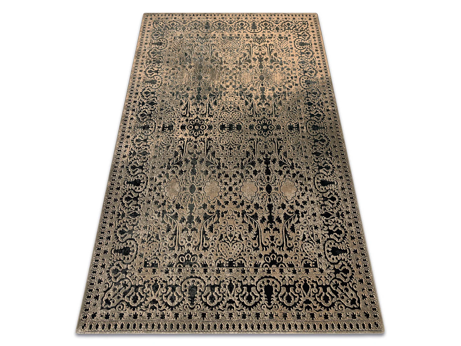 Tapis en laine SUPERIOR Perona Frame, ornement, oriental - iron, vert 200x300 cm