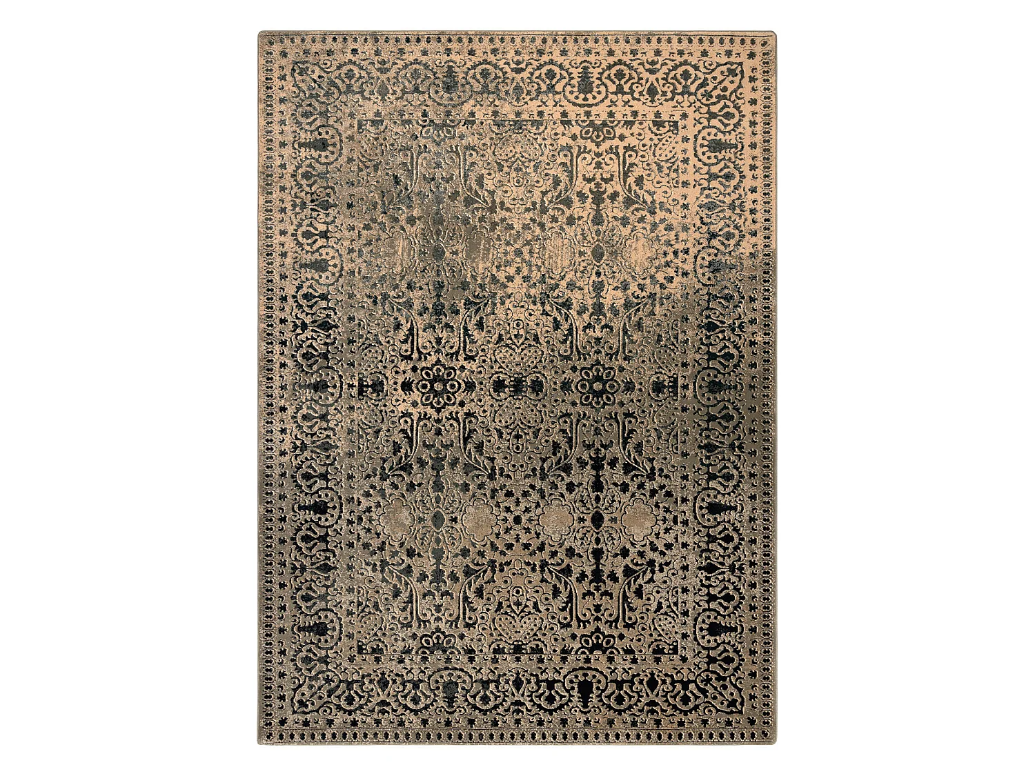 Tapis en laine SUPERIOR Perona Frame, ornement, oriental - iron, vert 200x300 cm
