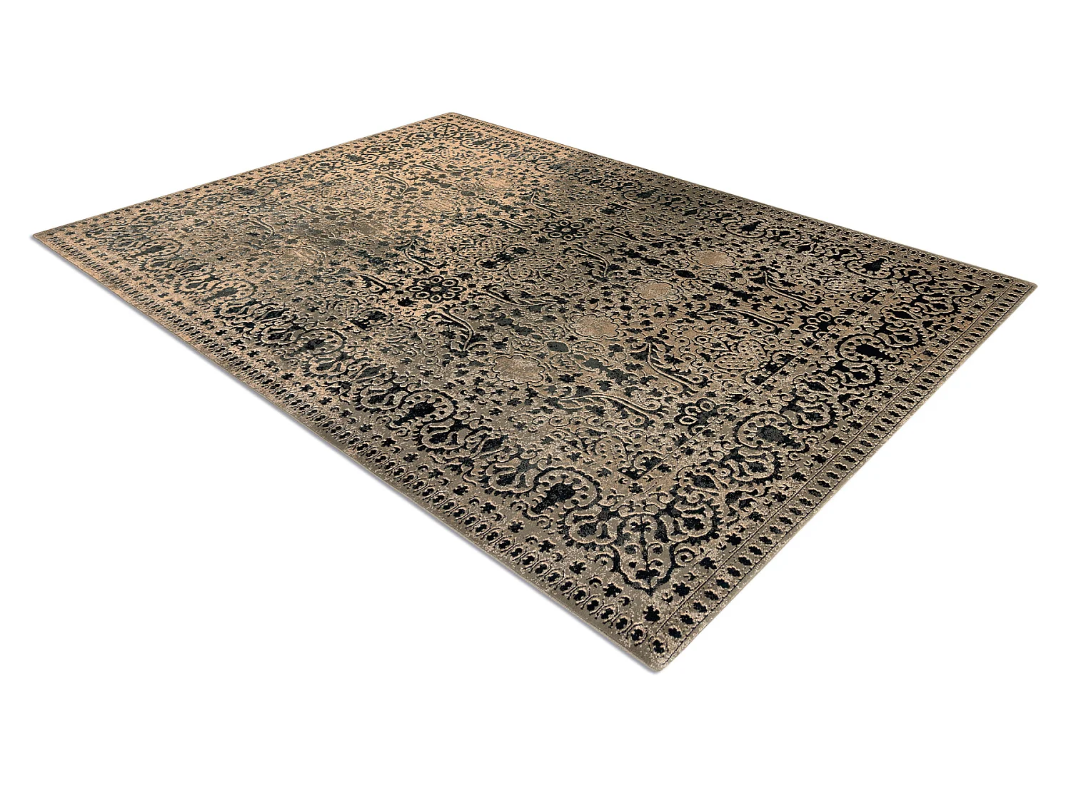 Tapis en laine SUPERIOR Perona Frame, ornement, oriental - iron, vert 200x300 cm