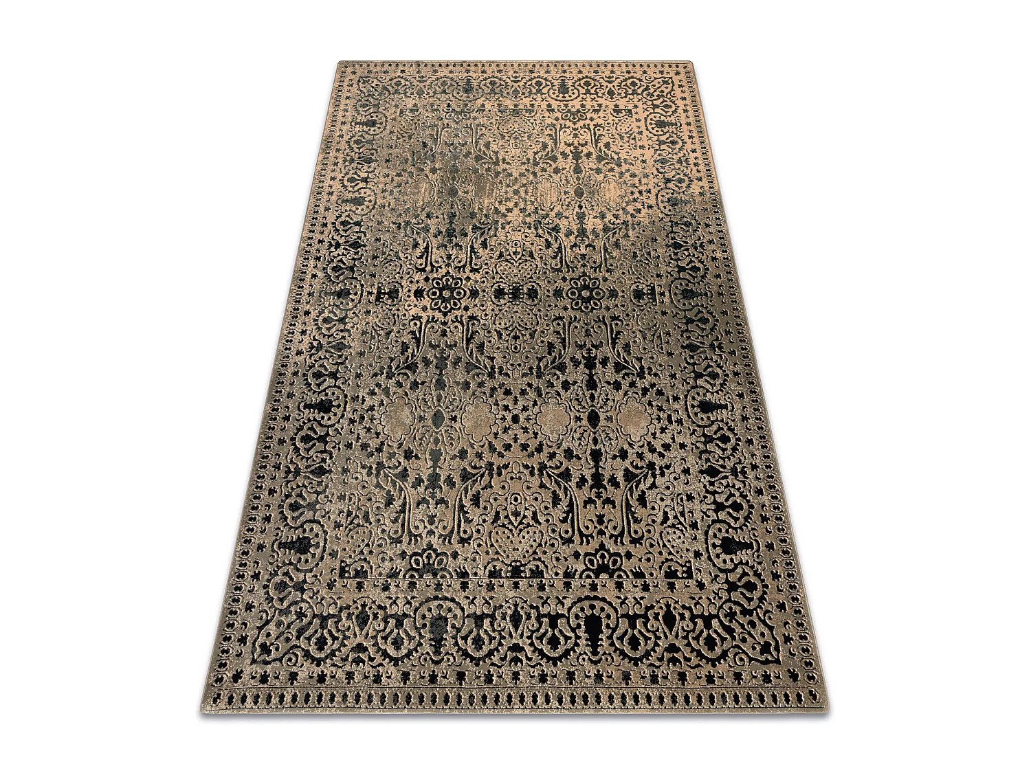 Wollen vloerkleed SUPERIOR Perona Frame, ornament, oosters - iron, gro 200x300 cm