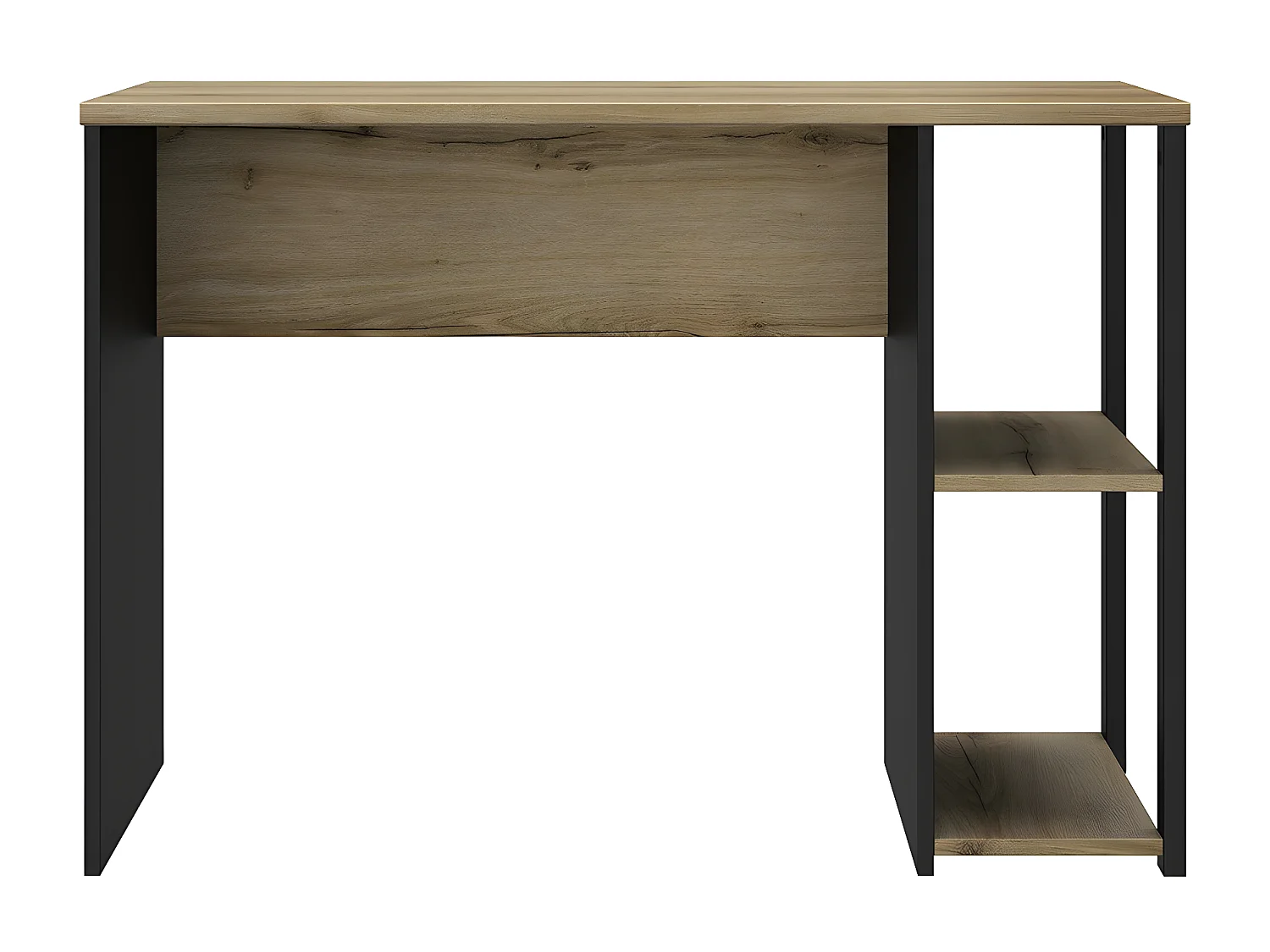 Bureau Industriel avec Étagères L107 cm - Soan