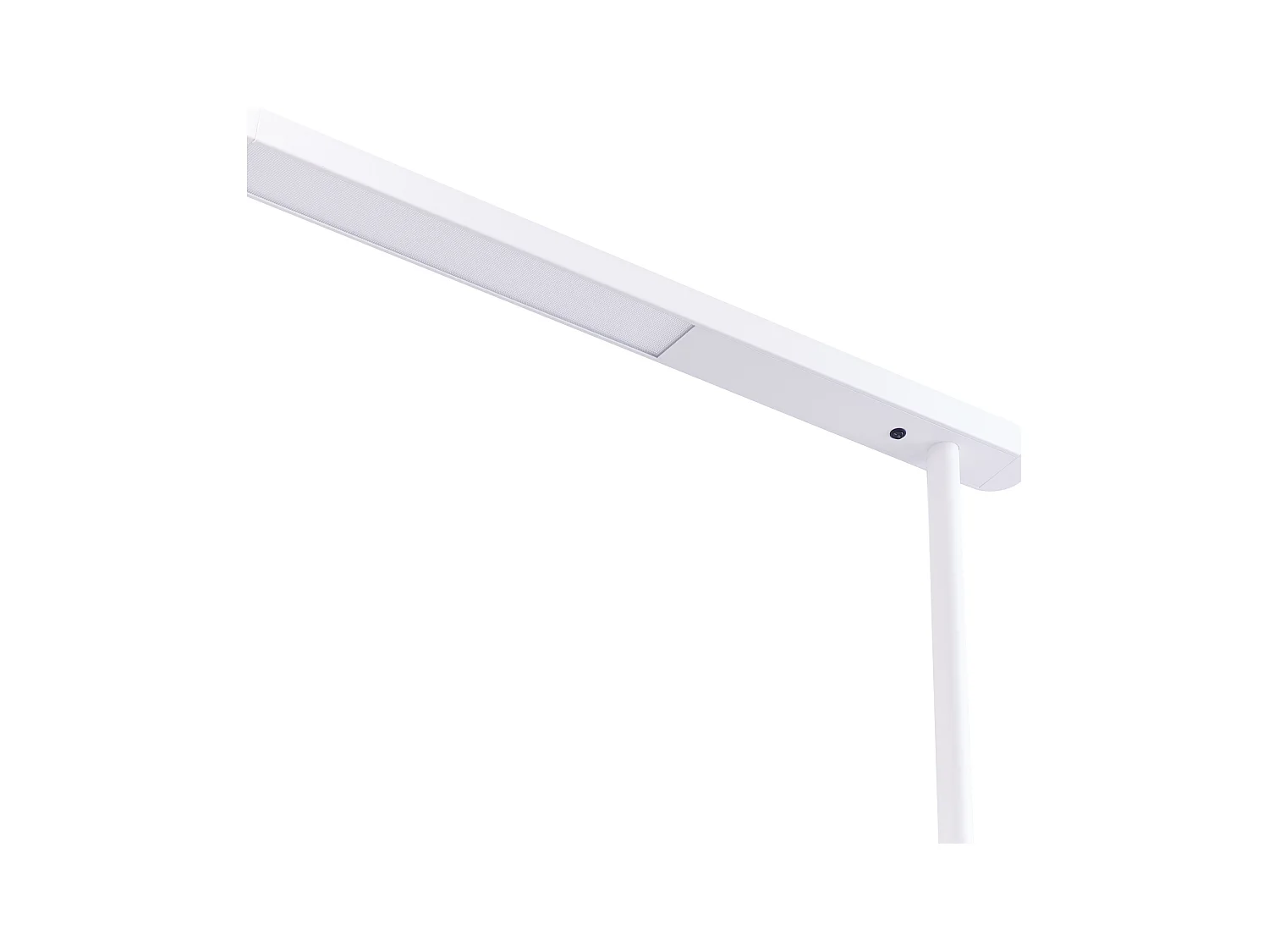 LED-Stehlampe Metall weiß 186cm eckig mit langem Kabel und Schalter Perseus