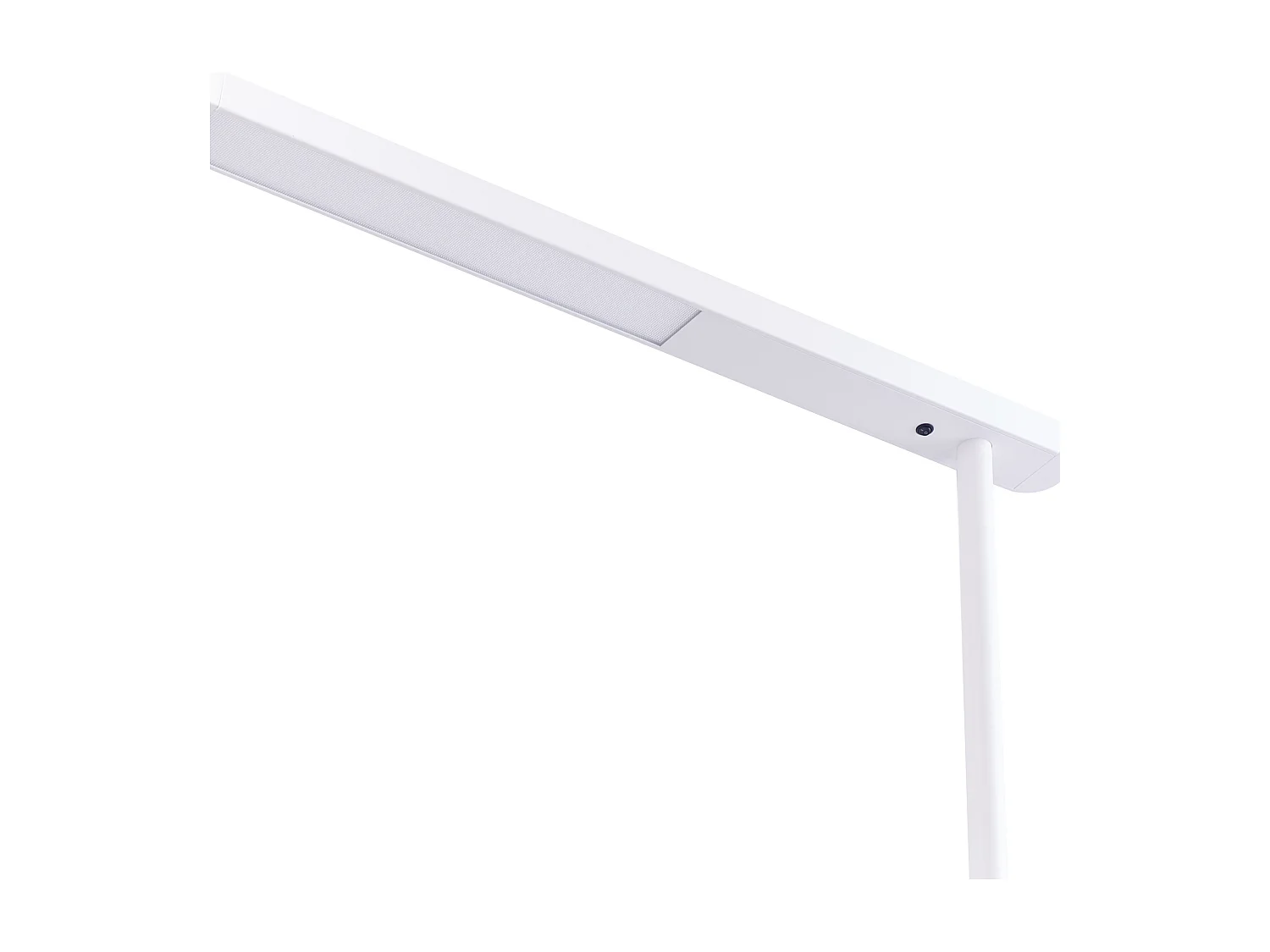 LED-Stehlampe Metall weiß 186cm eckig mit langem Kabel und Schalter Perseus