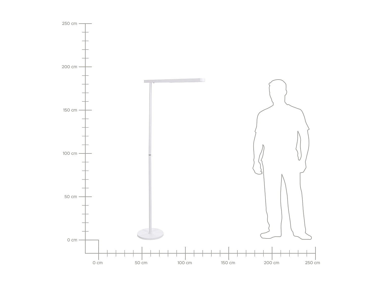 LED staande lamp PERSEUS Metaal Wit