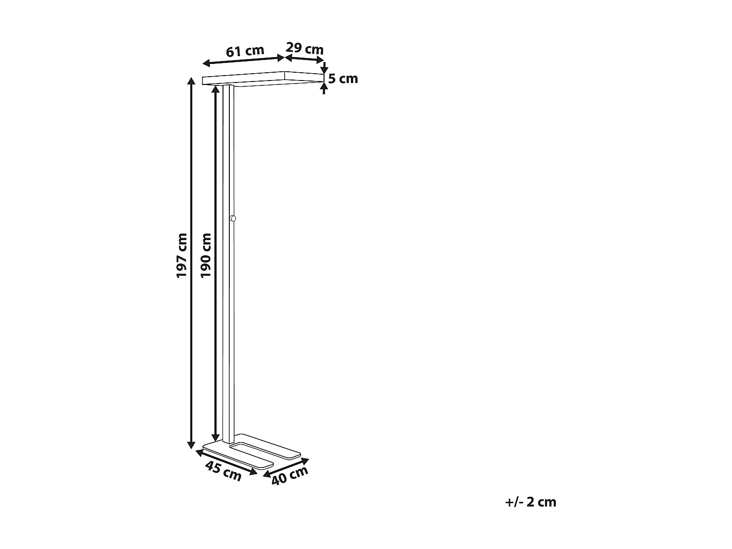 LED staande lamp TAURUS Met dimmer Metaal Wit