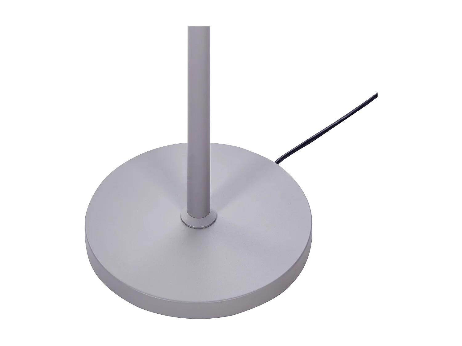 LED-Stehlampe Metall silber 186cm eckig mit langem Kabel und Schalter Perseus