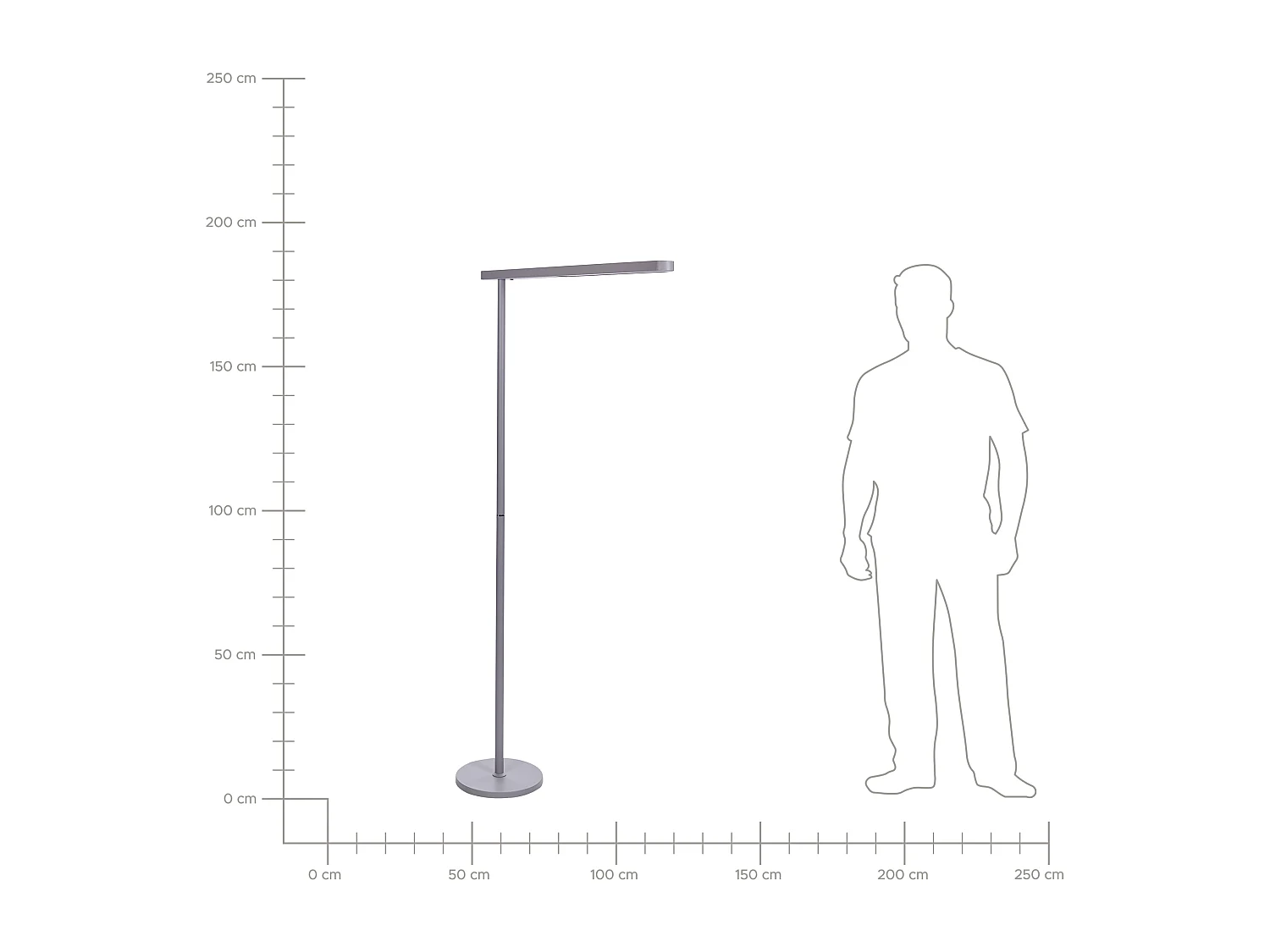 LED staande lamp PERSEUS Metaal Zilver