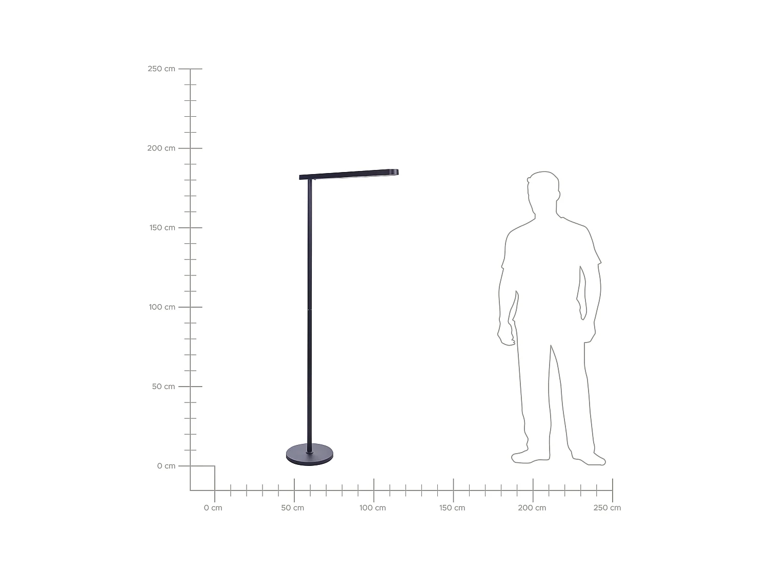 Lampadaire LED PERSEUS Métal Noir