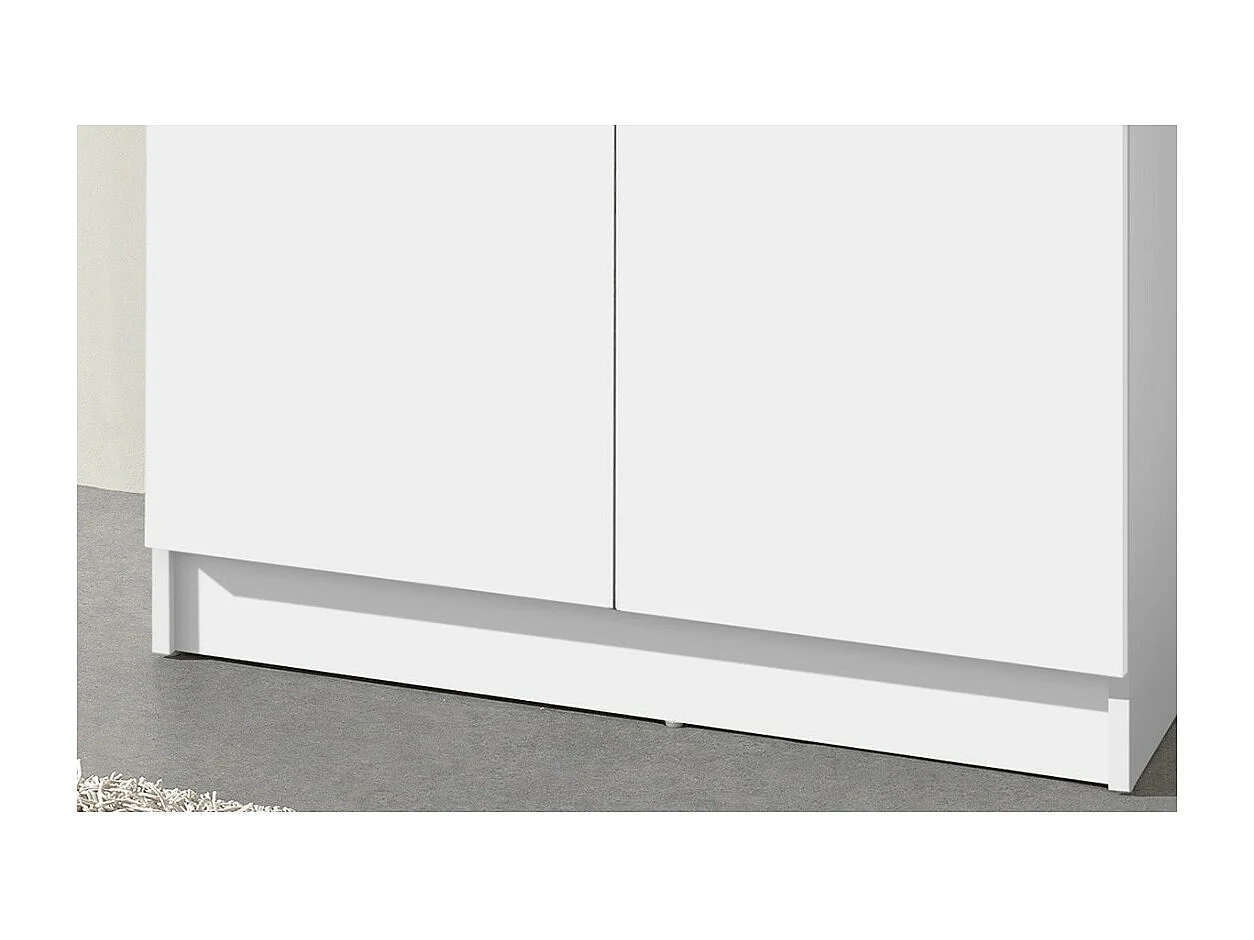 Armoire REY – 2 portes – 80×180 cm – Blanc – Moderne