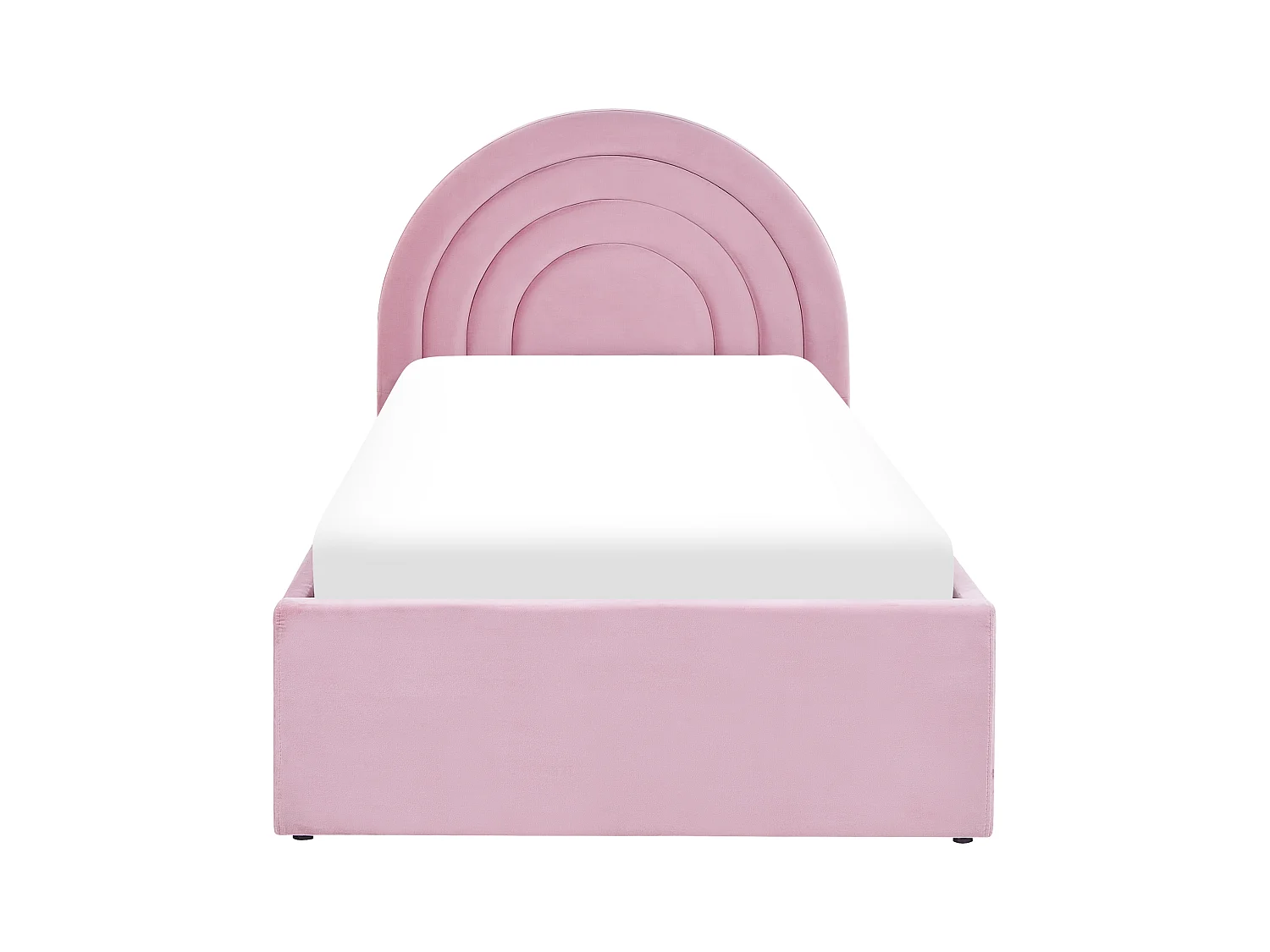 Letto contenitore velluto rosa 90 x 200 cm ANET