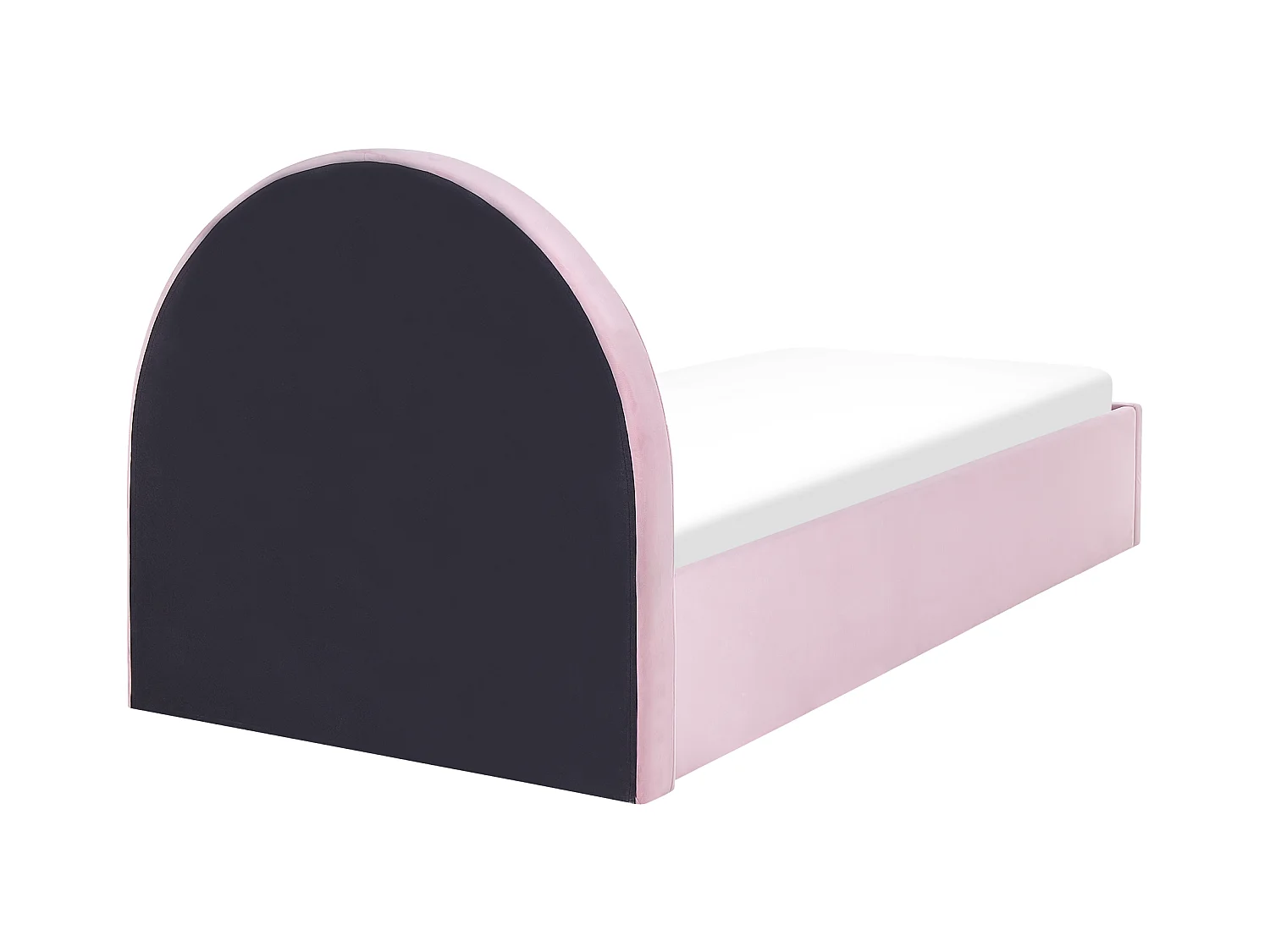Letto contenitore velluto rosa 90 x 200 cm ANET