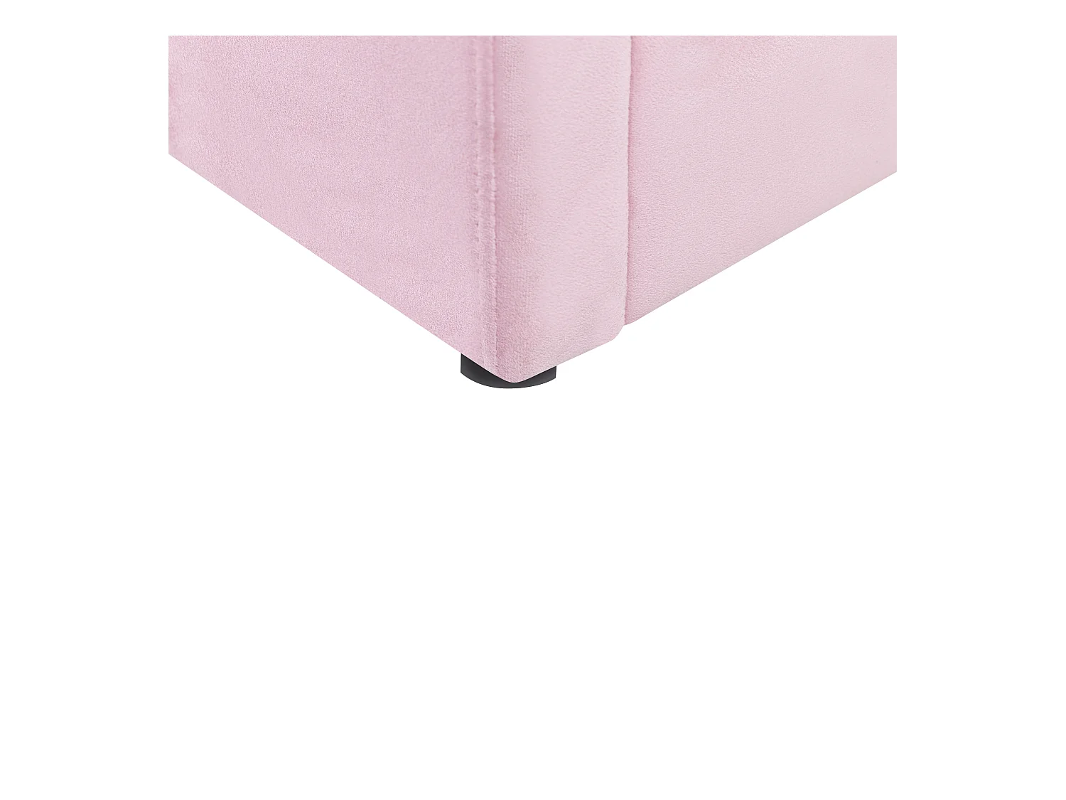 Letto contenitore velluto rosa 90 x 200 cm ANET