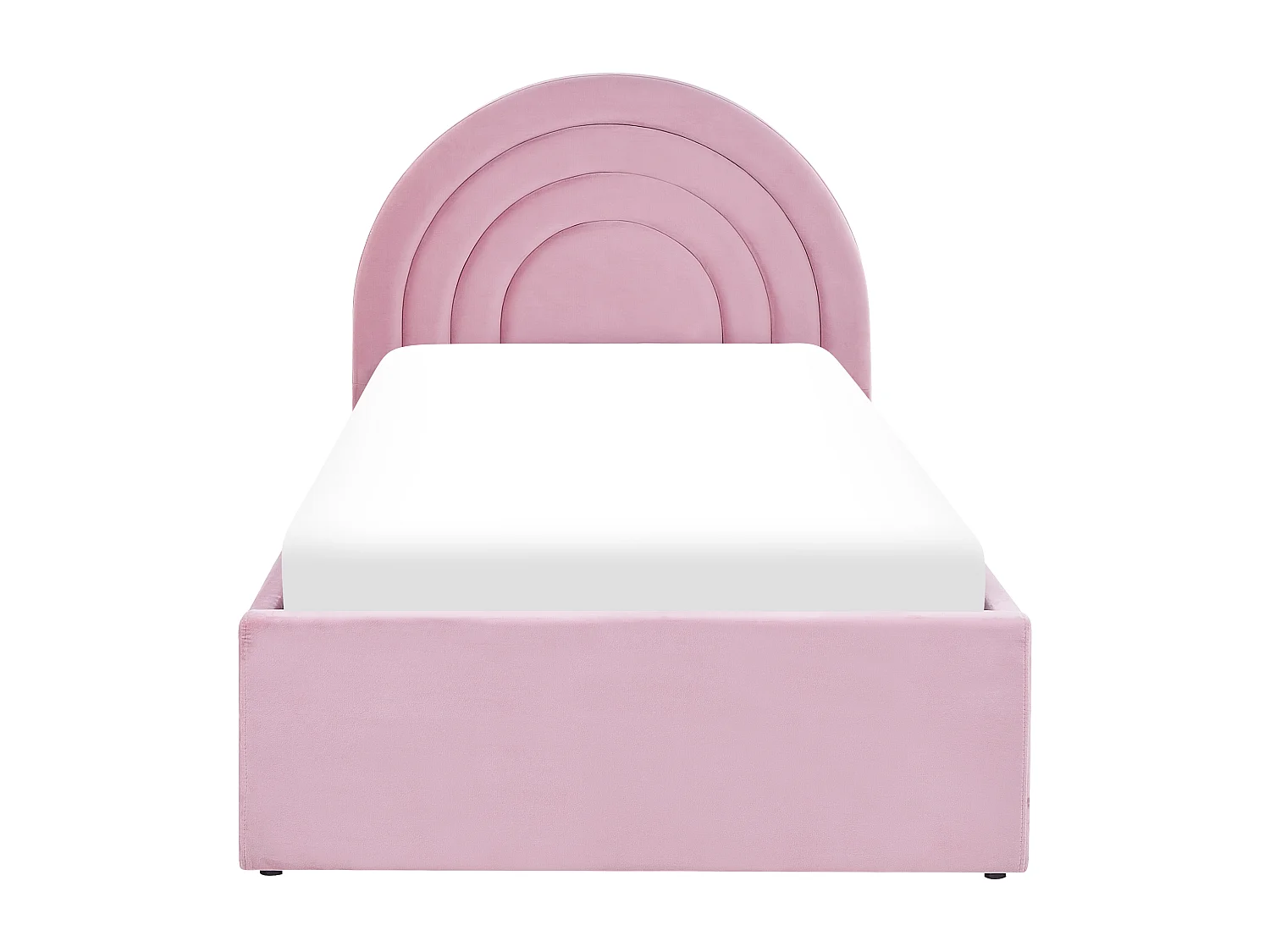 Lit ottoman enfant Velours ANET 90 x 200 cm Rose