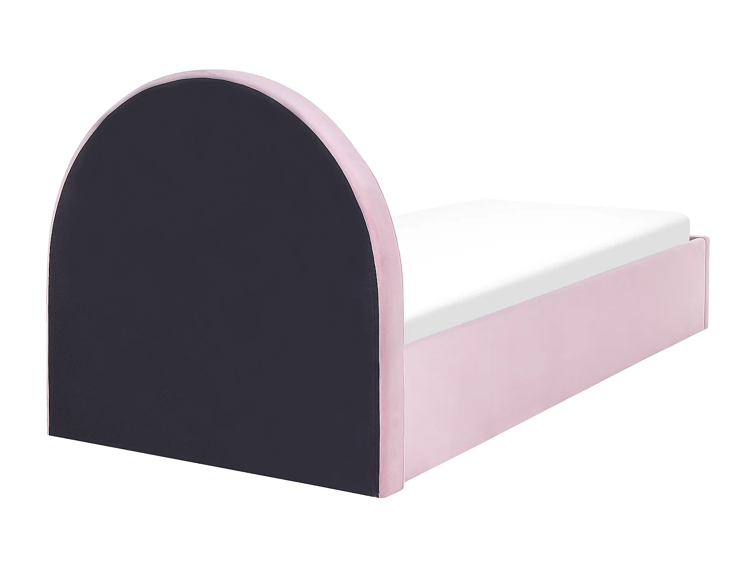 Lit ottoman enfant Velours ANET 90 x 200 cm Rose