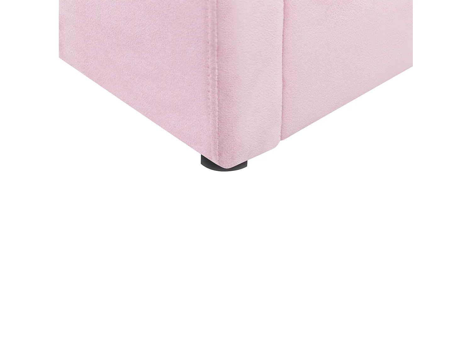 Lit ottoman enfant Velours ANET 90 x 200 cm Rose