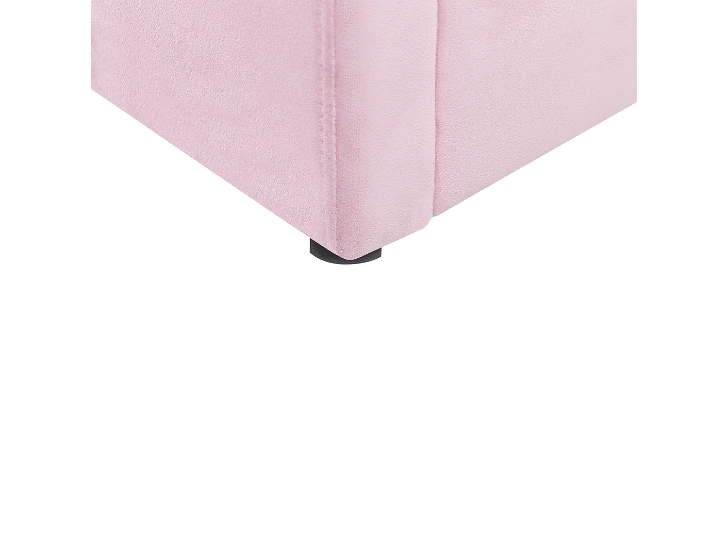 Lit ottoman enfant Velours ANET 90 x 200 cm Rose