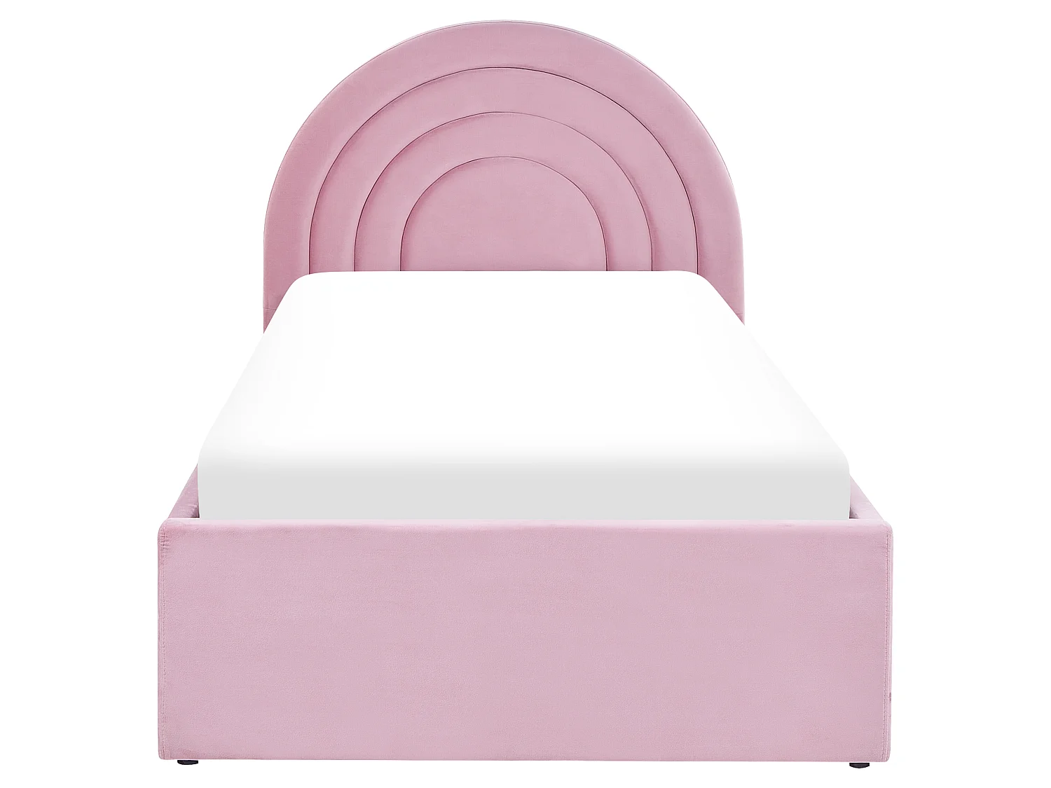 Bed met opbergruimte fluweel roze 90 x 200 cm ANET