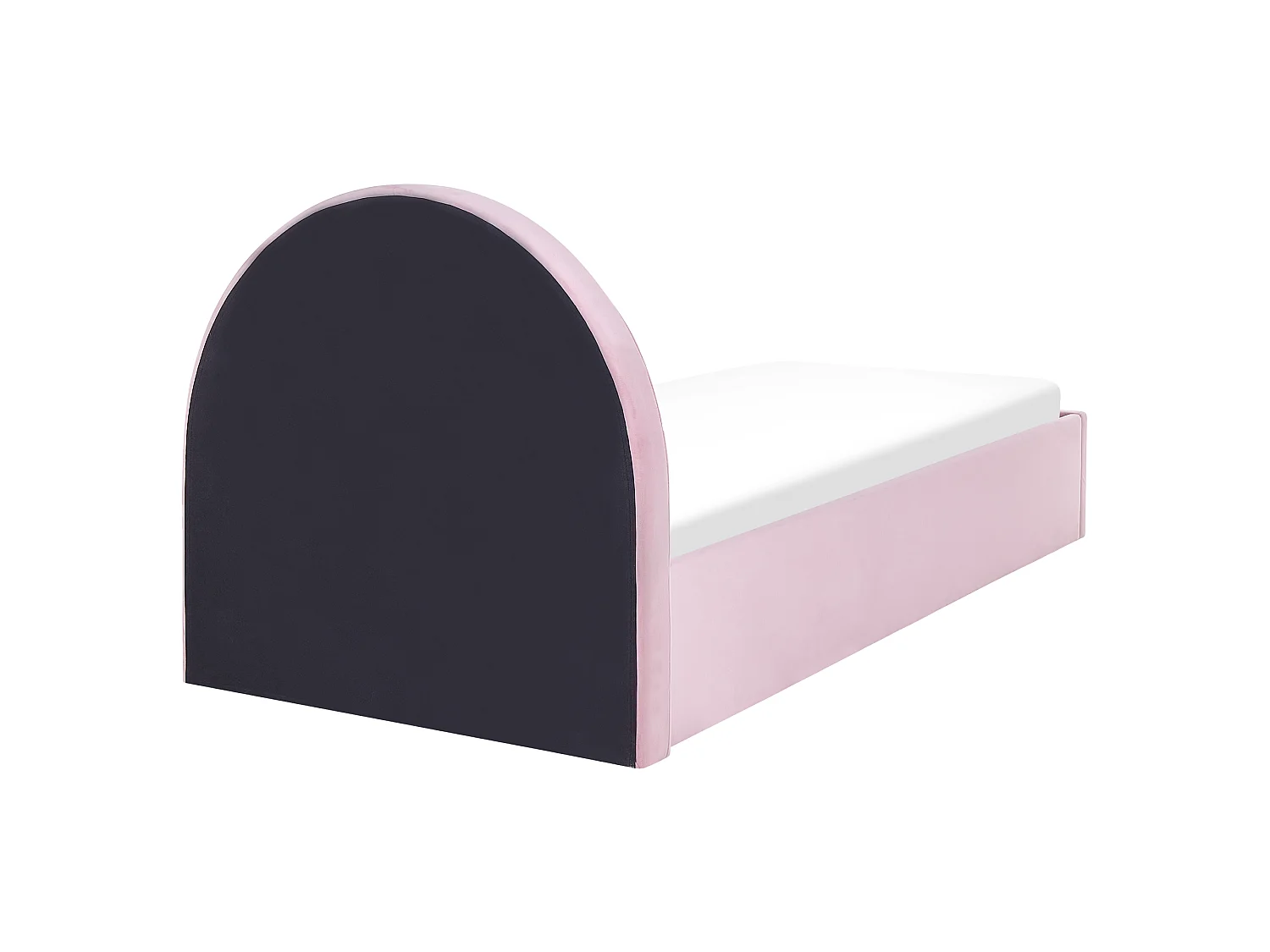 Bed met opbergruimte fluweel roze 90 x 200 cm ANET