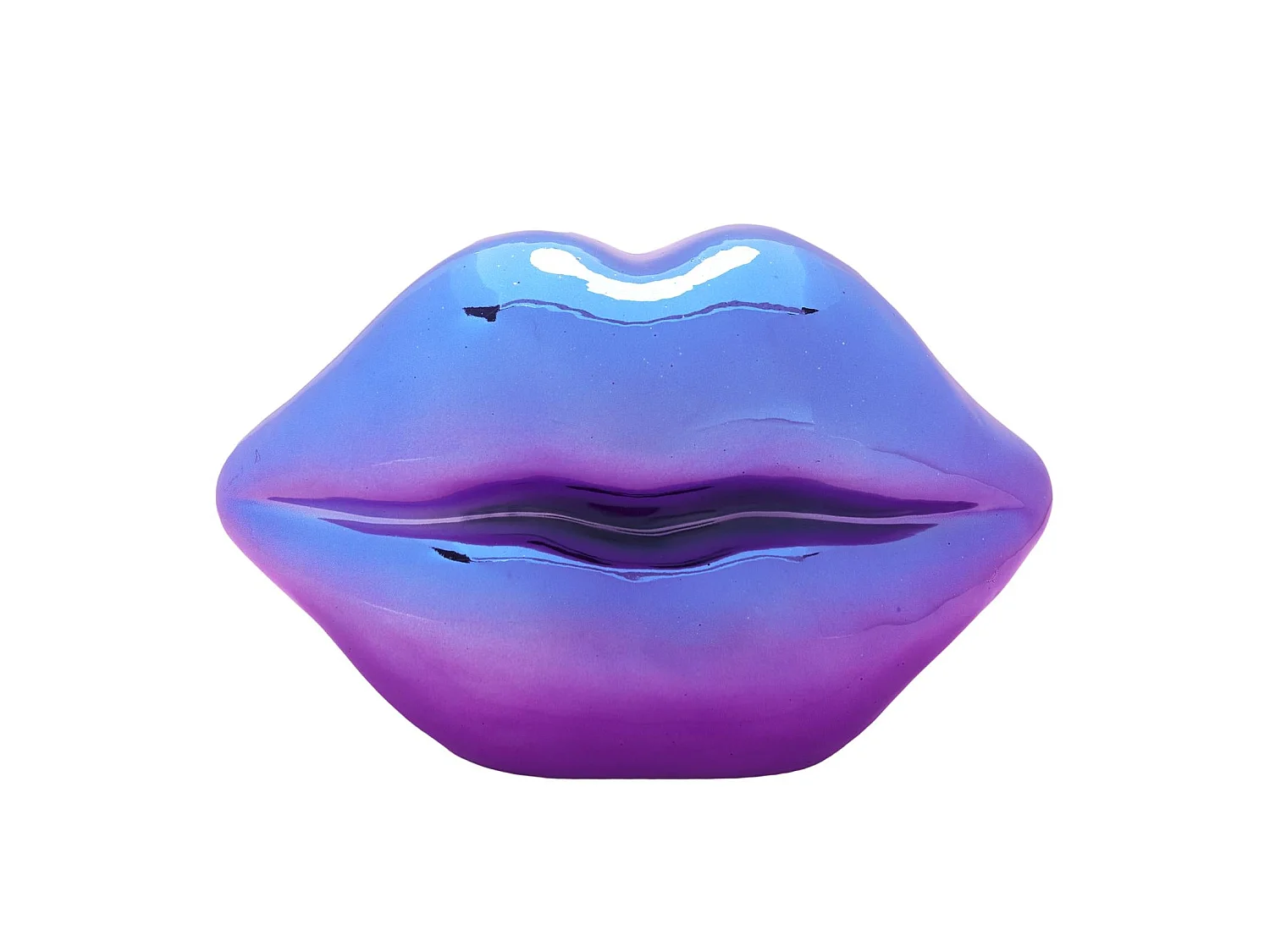Décoration à Poser Bouche "Electroplate" 19cm Multicolore