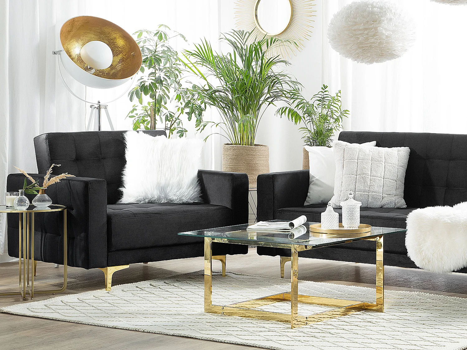 Fauteuil ABERDEEN Fluweel Zwart