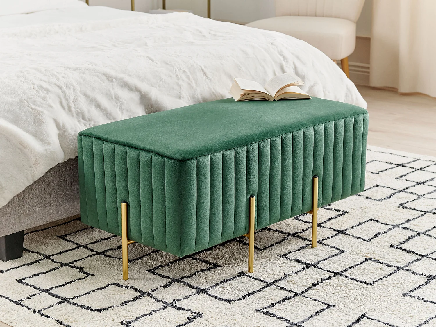 Panchina DAYTON Velluto Verde