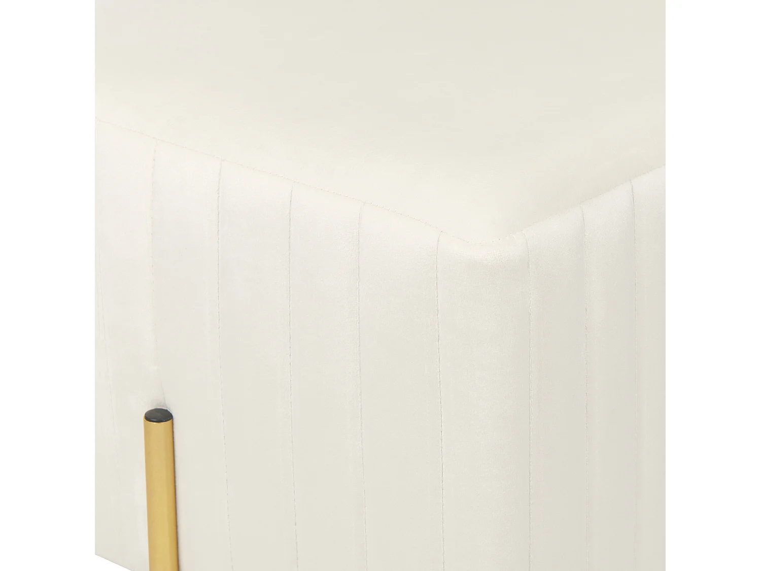 Banc DAYTON Velours Blanc cassé