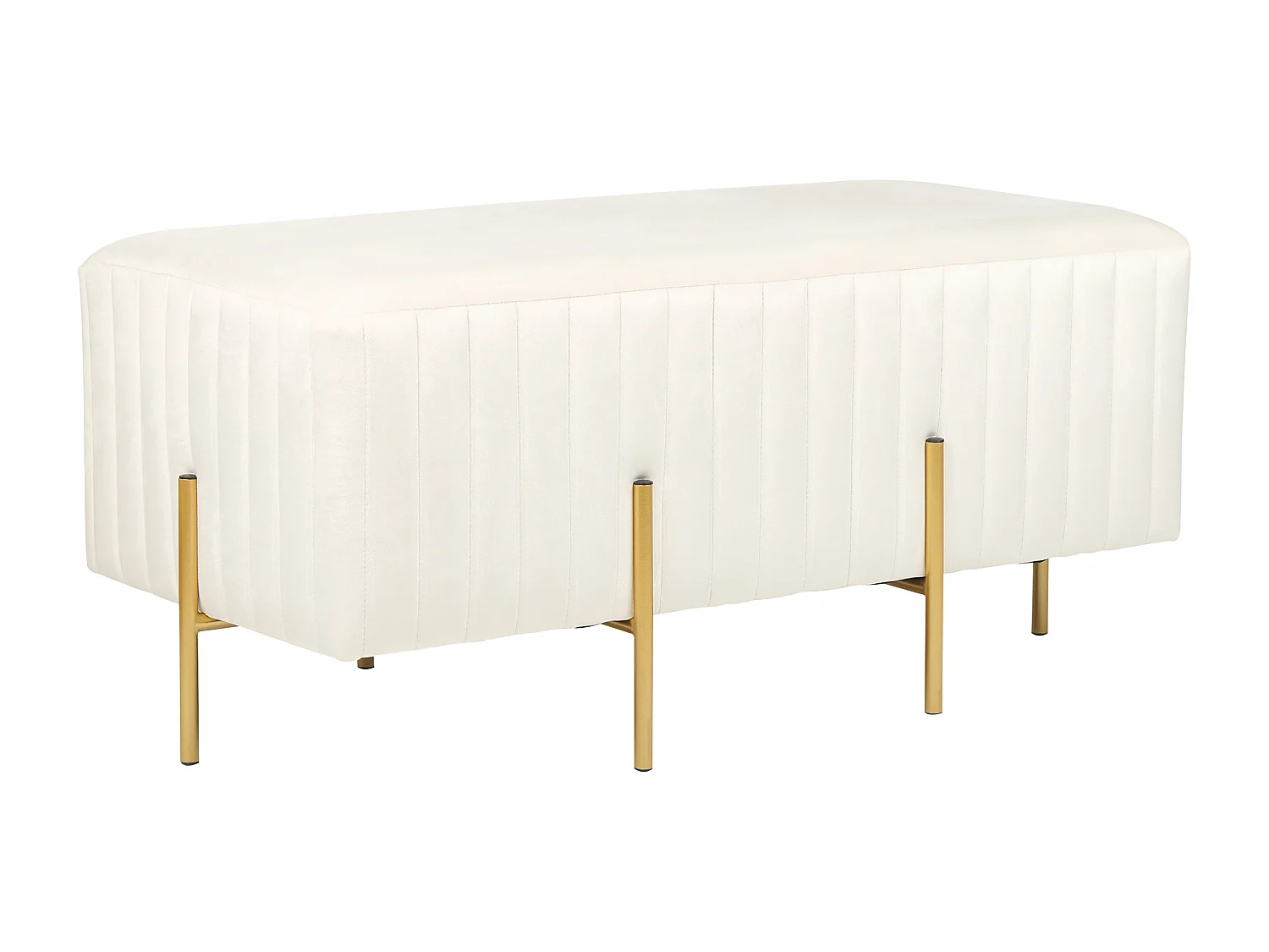 Banc DAYTON Velours Blanc cassé