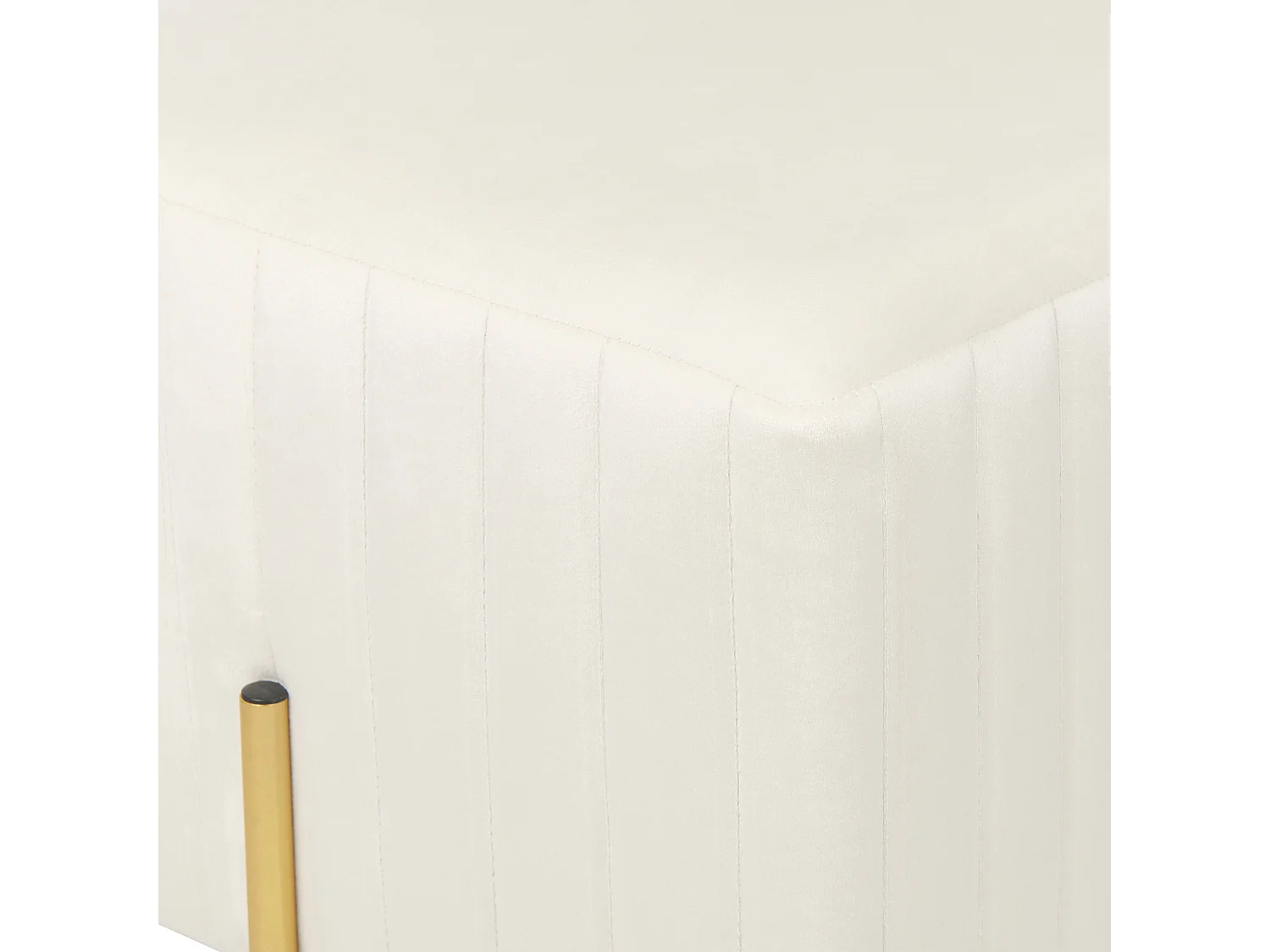 Banc DAYTON Velours Blanc cassé