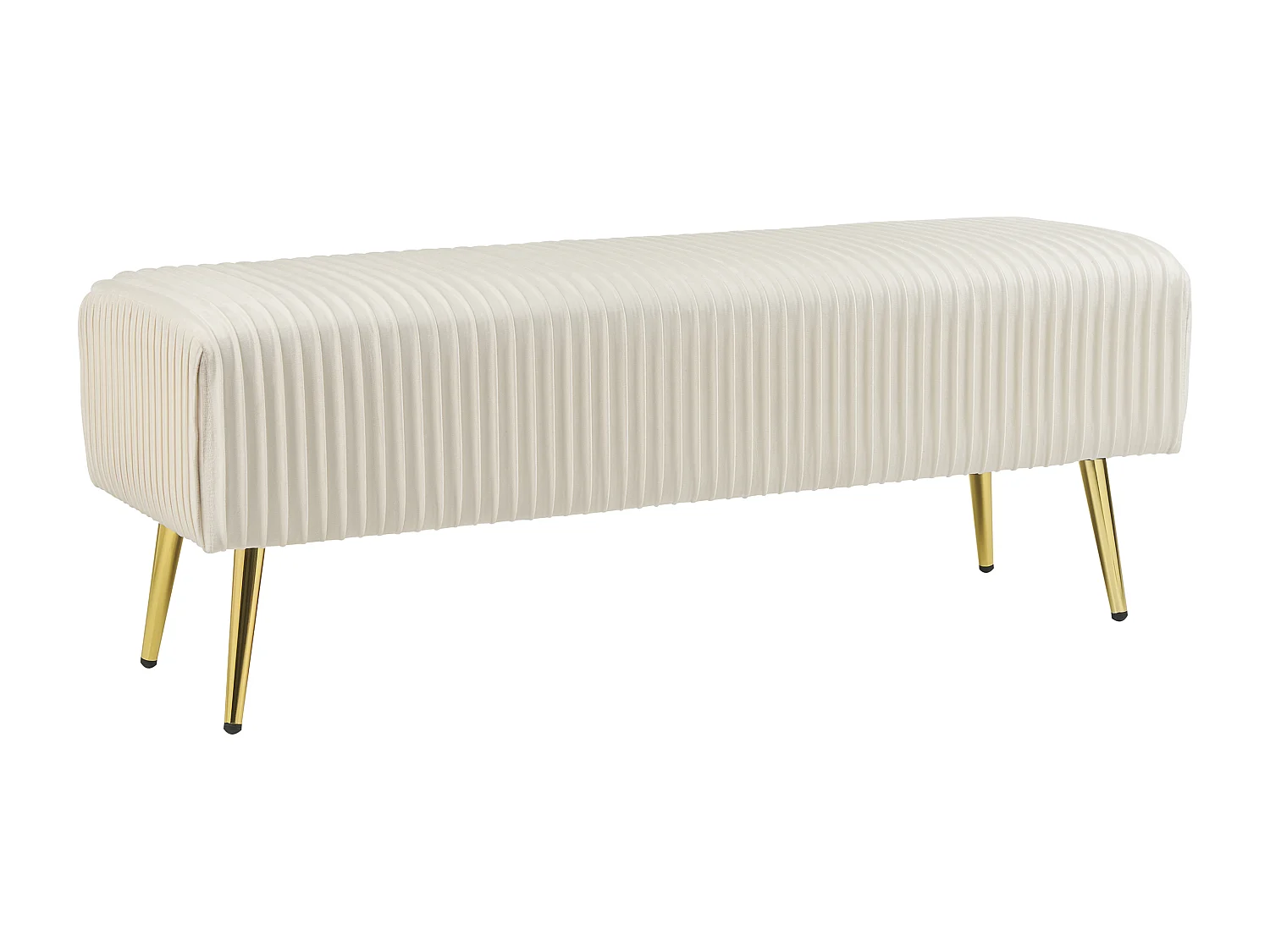 Banc PATERSON Velours Blanc cassé