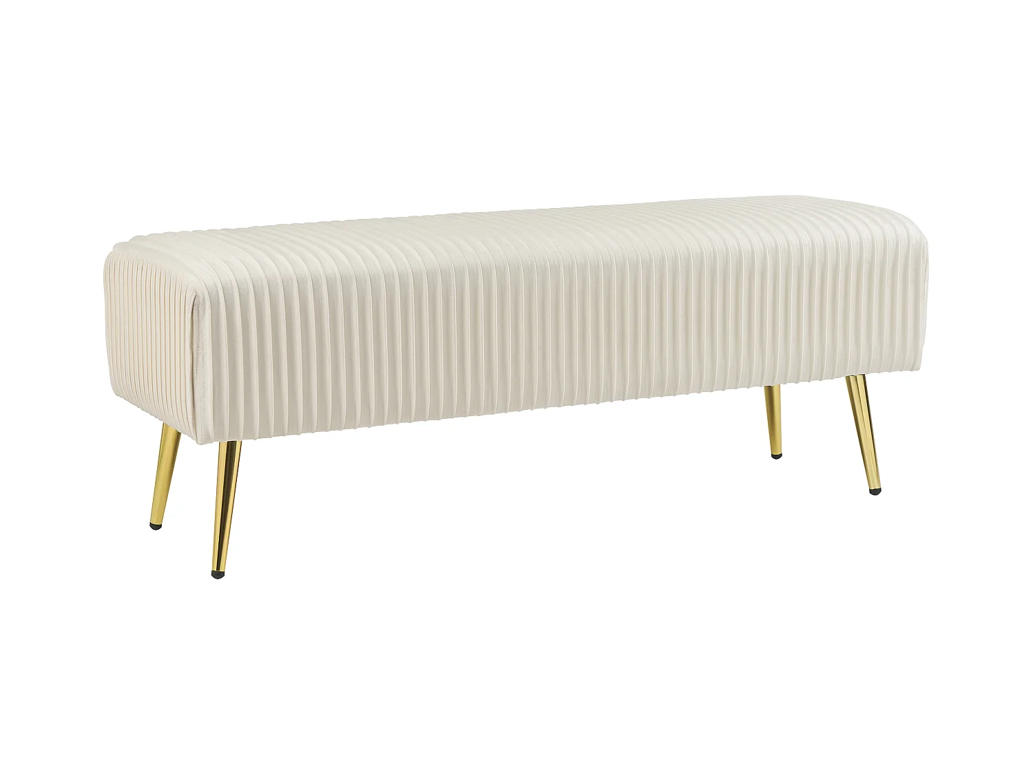 Banc PATERSON Velours Blanc cassé
