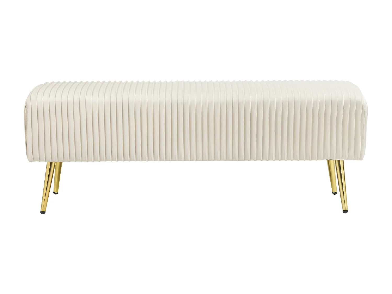 Banc PATERSON Velours Blanc cassé