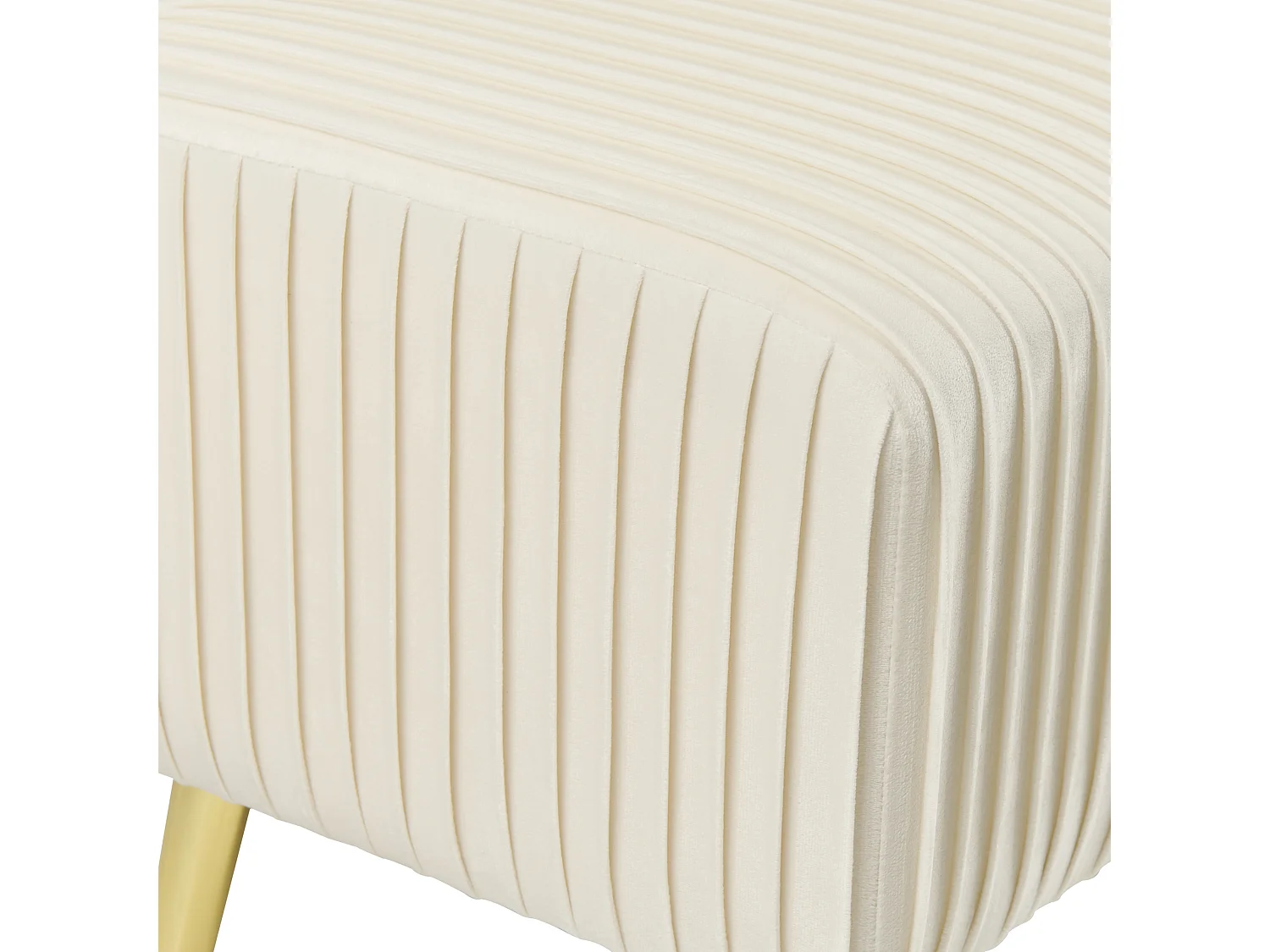Banc PATERSON Velours Blanc cassé