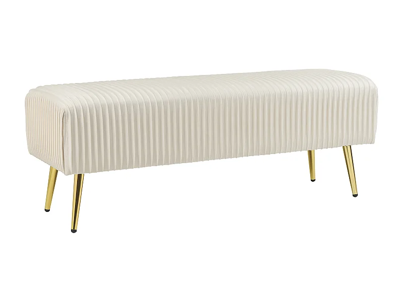 Banc PATERSON Velours Blanc cassé