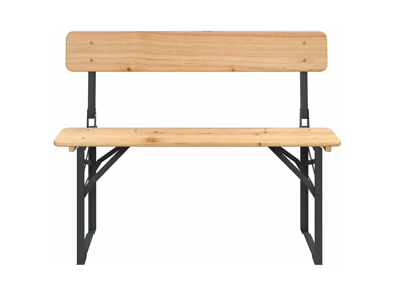 Ensemble de tables à bière pliantes 3 pcs bois massif de sapin