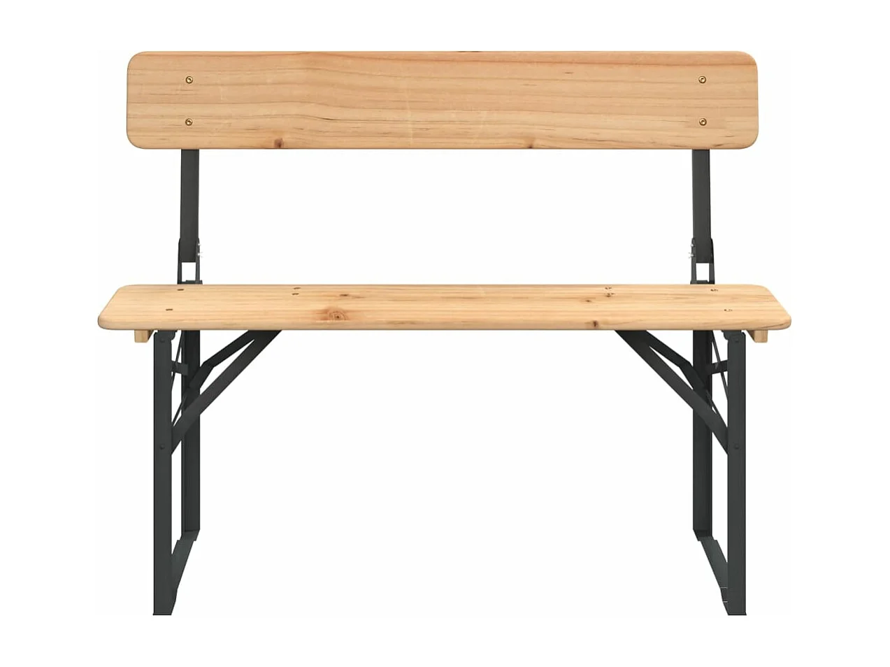 Ensemble de tables à bière pliantes 3 pcs bois massif de sapin