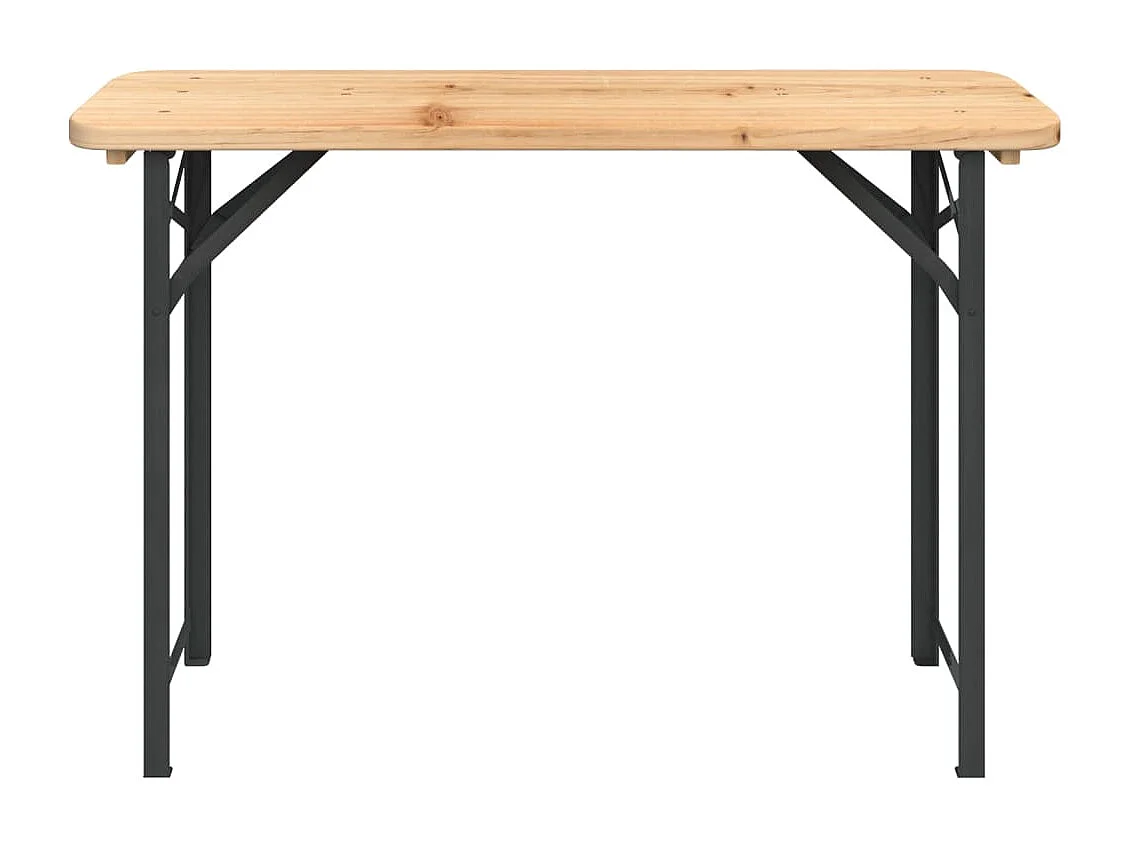 Set Tavolo Birreria Pieghevole 3 pz in Legno Massello di Abete