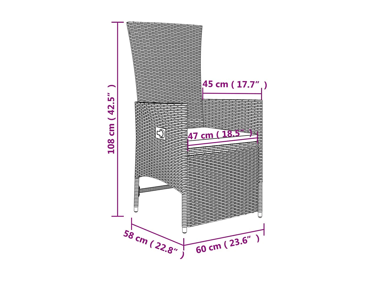 Set Mobili da Giardino 3 pz Beige Polyrattan e Acciaio