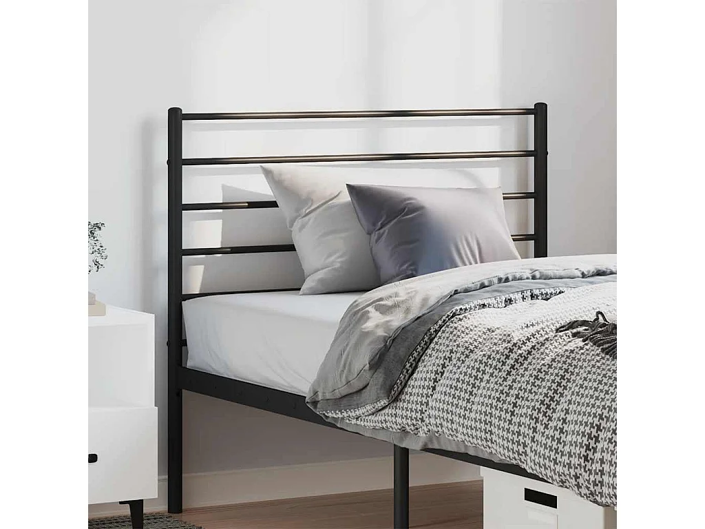 Tête de lit de remplacement métal noir 100 cm