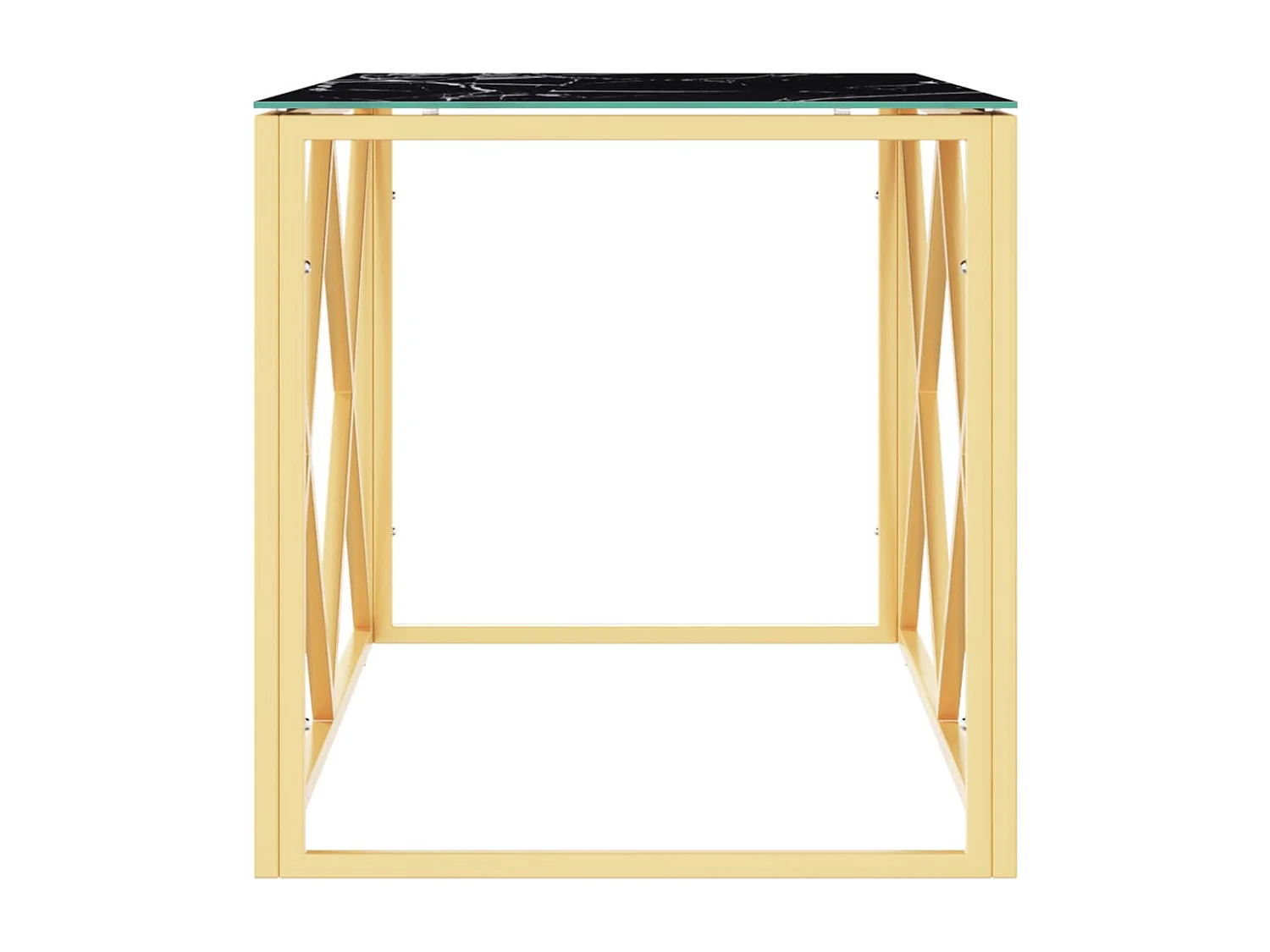 Salontafel 110x45x45 cm roestvrij staal en glas