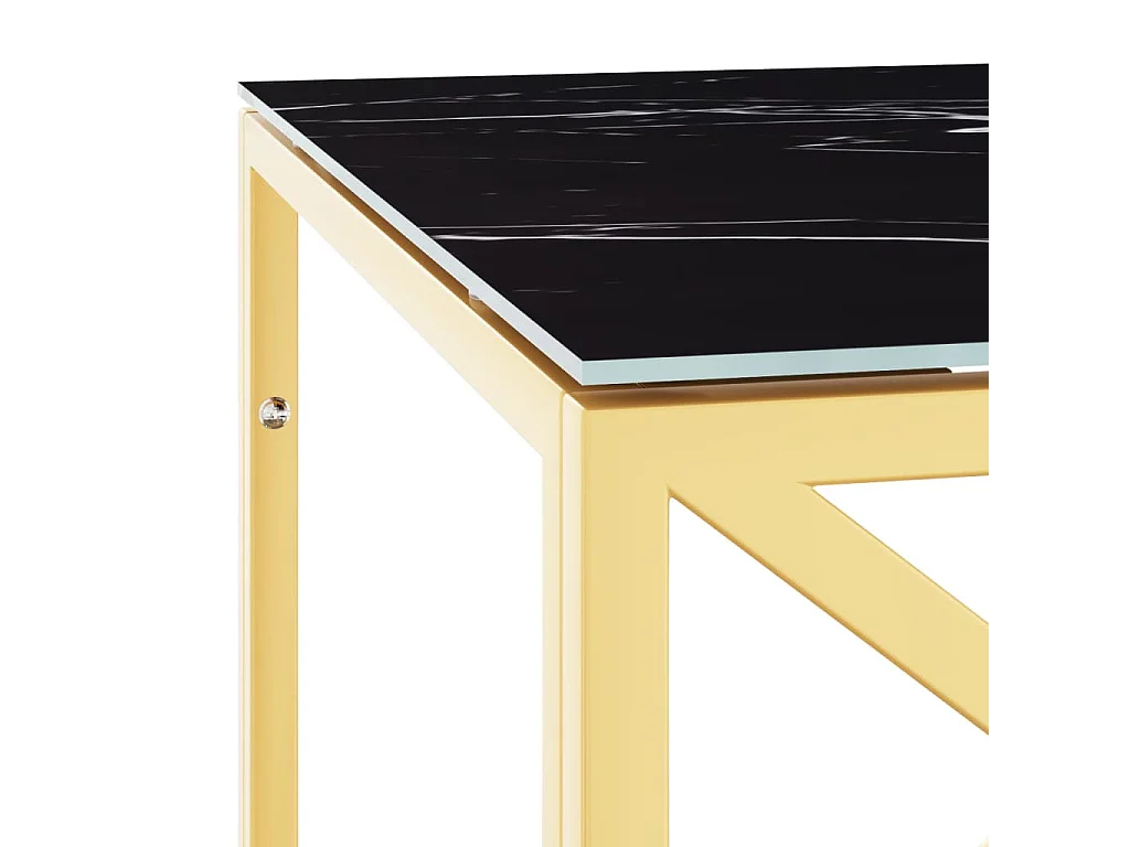 Salontafel 110x45x45 cm roestvrij staal en glas