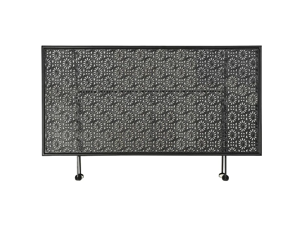 Couchtisch Klappbar Vintage-Stil Metall 100x50x45 cm Schwarz