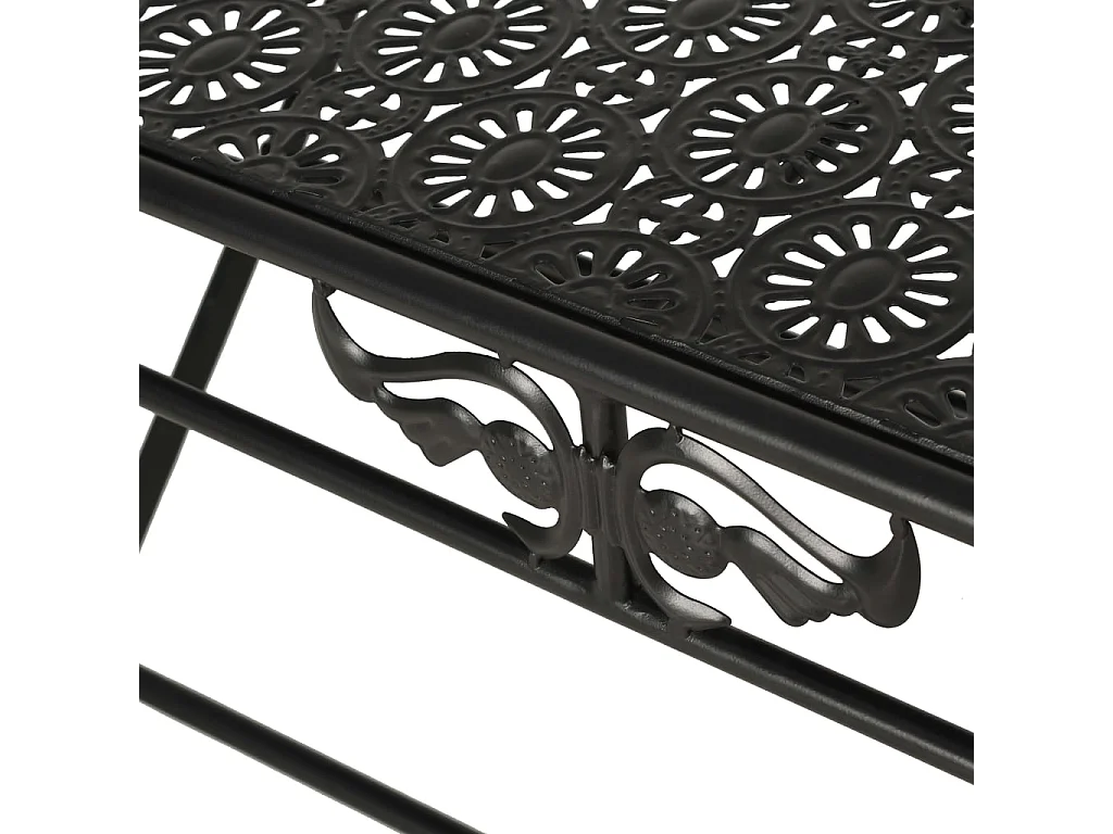Couchtisch Klappbar Vintage-Stil Metall 100x50x45 cm Schwarz