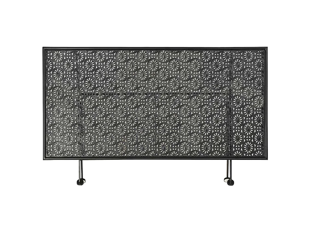 Table basse pliante Style vintage Métal 100x50x45 cm Noir