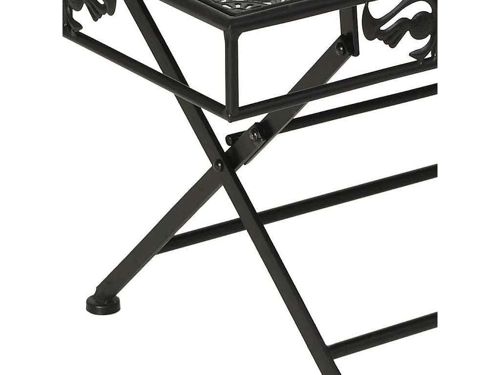 Table basse pliante Style vintage Métal 100x50x45 cm Noir