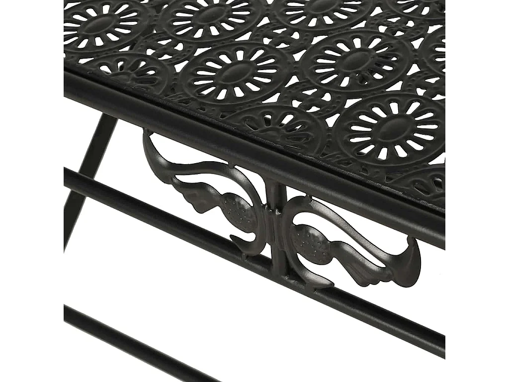 Table basse pliante Style vintage Métal 100x50x45 cm Noir