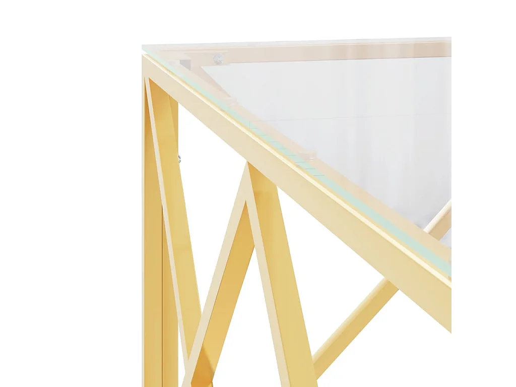 Salontafel 80x80x40 cm roestvrij staal en glas